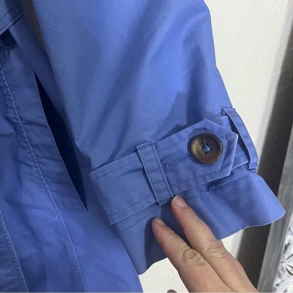 l.l. Bean Periwinkle Trench Coat Size S - Picture 5 of 7